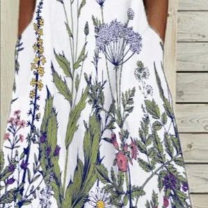 MISSLOOK FLORAL PRINTED MAXI SWING DRESS SIZE L